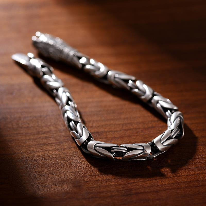 Handmade Retro Men's Safe Braided Bracelet Diamond Pestle