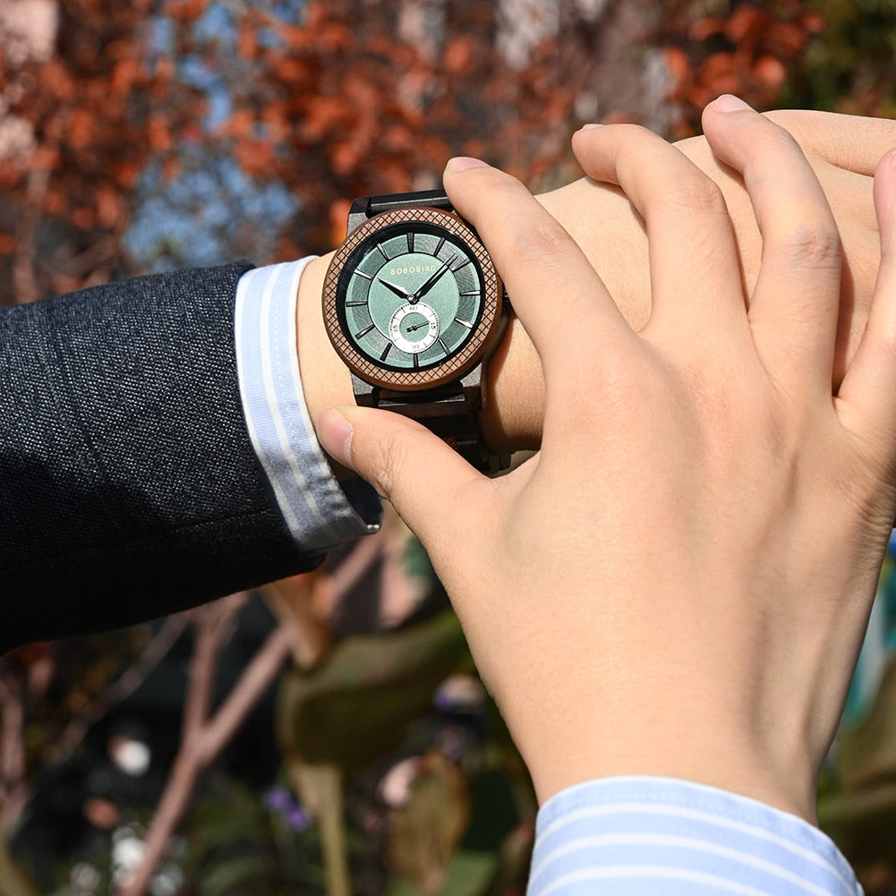 BOBOBIRD Top New Men's Quartz Wood Wristwatch