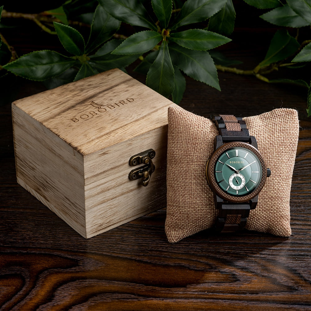 BOBOBIRD Top New Men's Quartz Wood Wristwatch