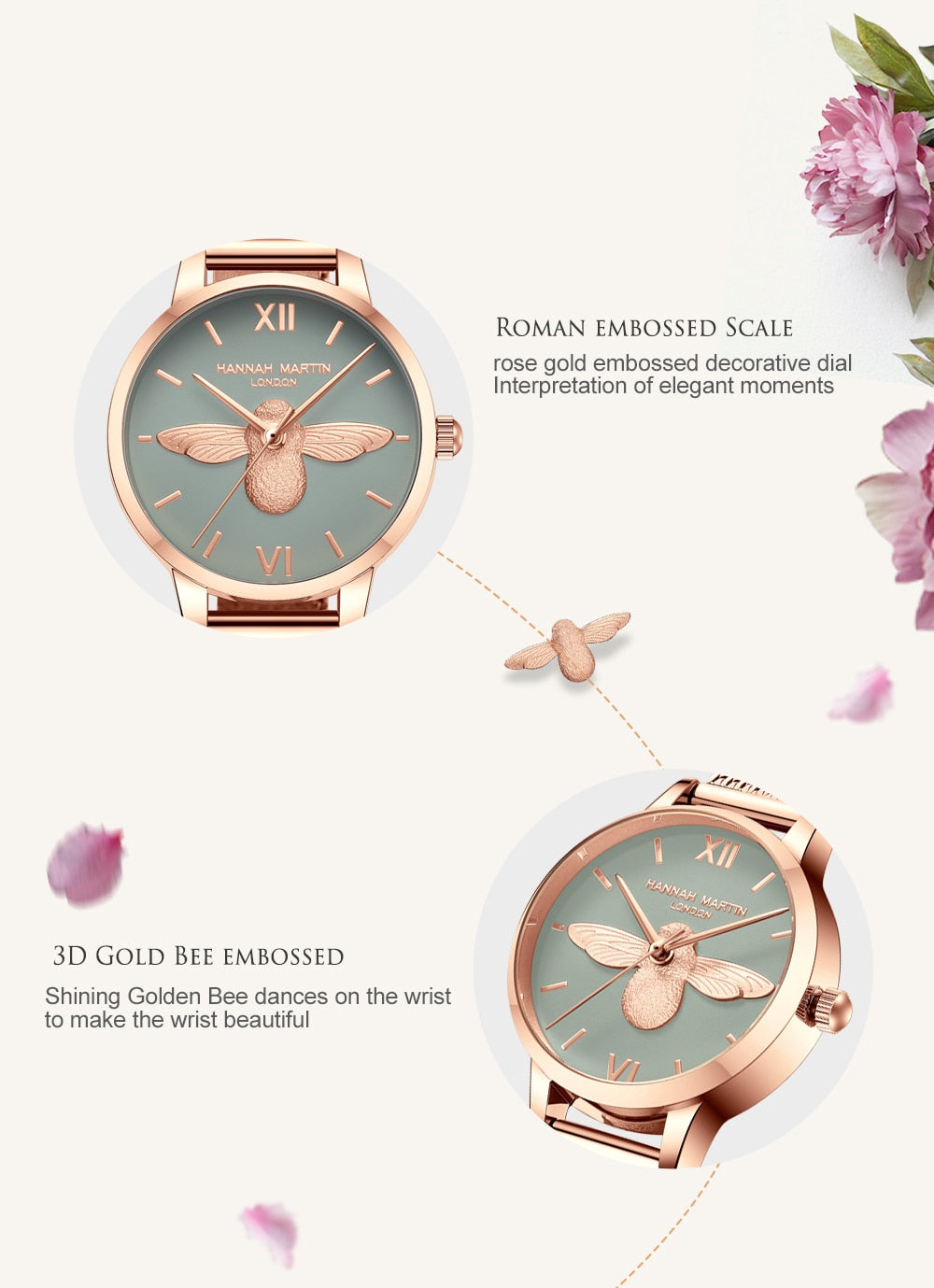 Hannah Martin 2023 Women's Luxury Watch Rose Gold