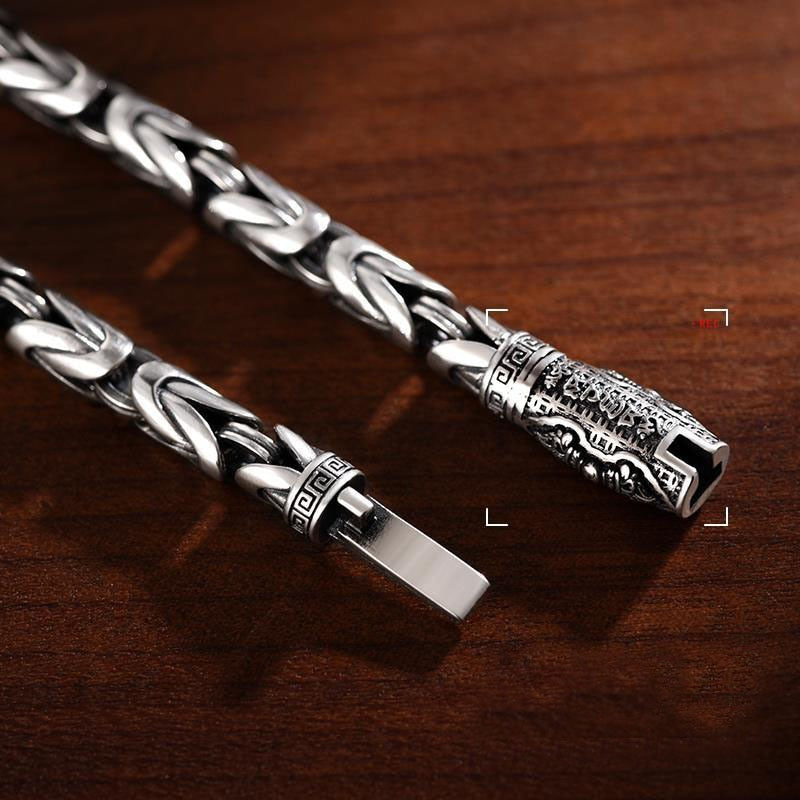 Handmade Retro Men's Safe Braided Bracelet Diamond Pestle