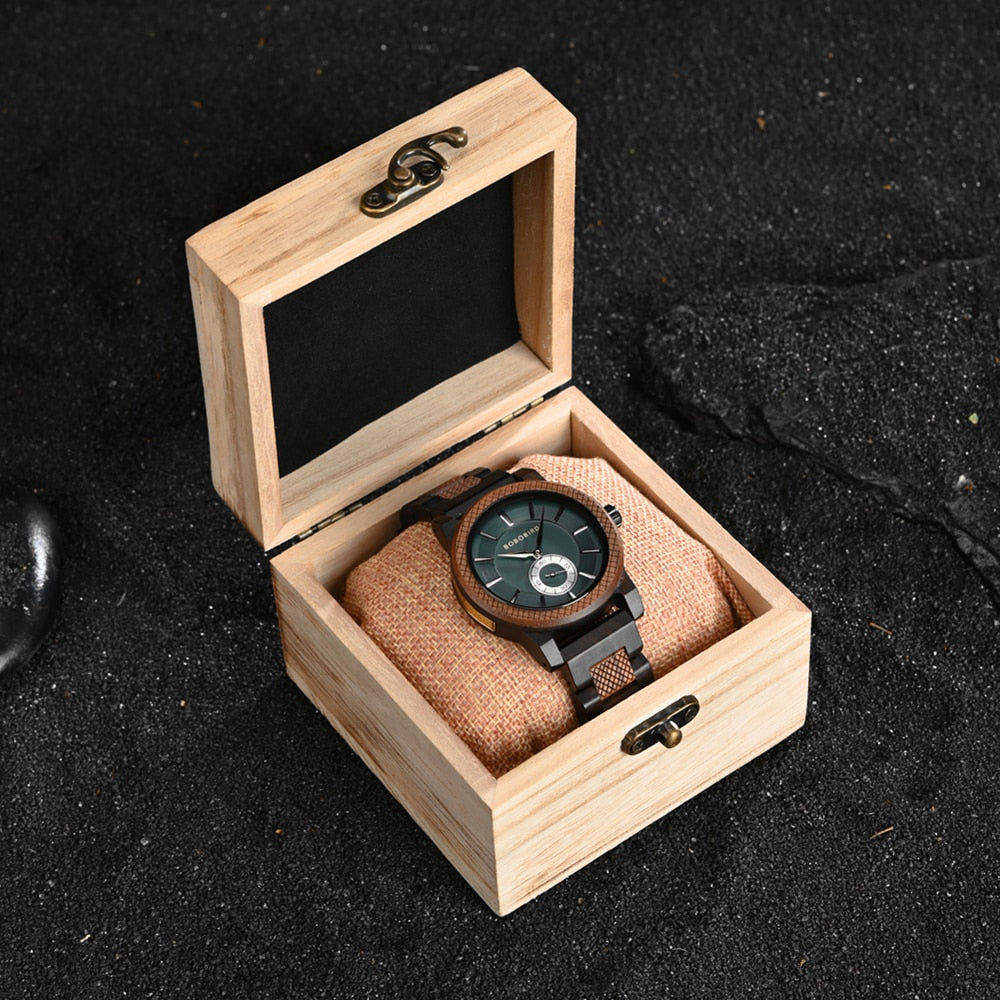 BOBOBIRD Top New Men's Quartz Wood Wristwatch