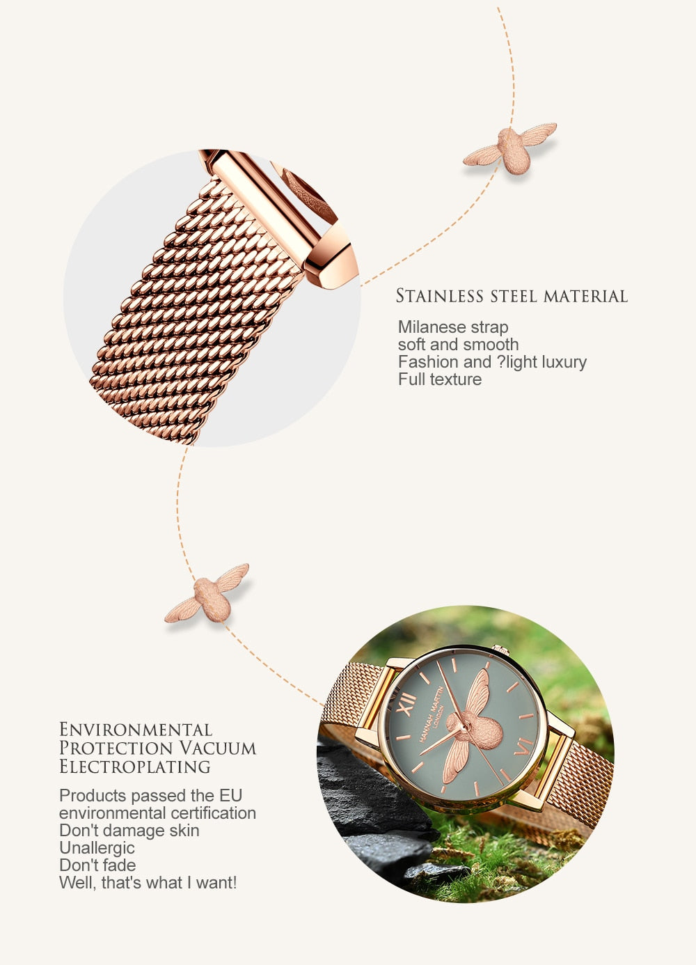 Hannah Martin 2023 Women's Luxury Watch Rose Gold